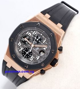 Audemars Piguet "Royal Oak, Off-Shore" Rubber-Clad Chronograph in 18KPG