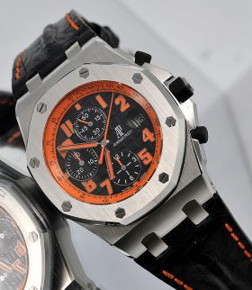 Audemars Piguet, "Royal Oak, Offshore chronograph Volcano" in steel