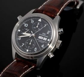 IWC, "DoppelChronograph" Ref.3713-03 auto day/date in Steel