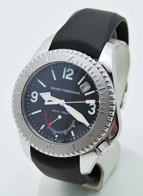 Girard Perregaux, 41mm "Sea Hawk II 300m" Ref.4992 automatic, date & power reserve indicator in steel
