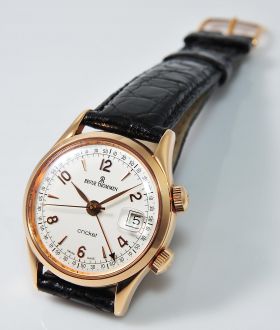 Revue Thommen "Cricket" manual winding alarm watch with date Limited Edition of 399pcs in 18KPG