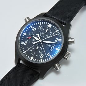 IWC, 44mm "Doppel Chronograph" Ref.3786-01 Limited Edition of 1000pcs in Ceramic & titanium