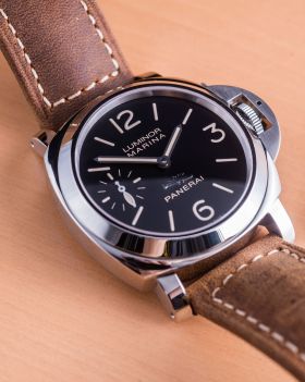 Panerai, 44mm Historic Pam419 "Luminor Marina" "Pig" dial chronometer Special Geneva Boutique Edition of 50pcs in Steel