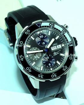IWC 44mm Aquatimer Chronograph Jacques-Yves Cousteau Grey Dial Limited Edition Ref.3767-06 automatic day-date in Steel
