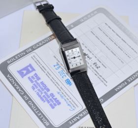 1994 Jaeger LeCoultre, lady's "Reverso Classic" Ref.260.840.862 mechanical manual winding in Steel. B&P
