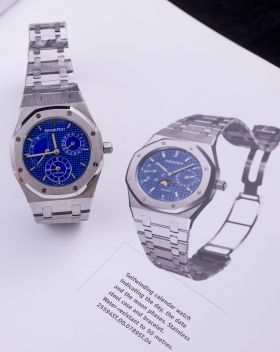 Audemars Piguet, 36mm "Royal Oak Dual Time" auto/date Ref.25730ST.O.0789ST.02 in Steel