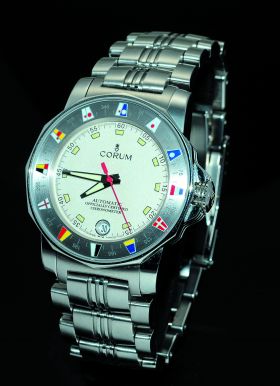 Corum 38mm Admiral's Cup Chronometer Ref.98253020 automatic date in Steel