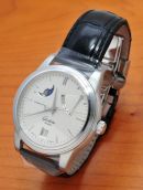 Glashutte Original, 39mm "Senator Power Reserve" Moonphase Ref.39-44-04-12-04 auto in Steel