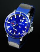 Ulysse Nardin, 43mm "Marine Aqua Perpetual" Chronometer Ref.333-77 Limited Edition of 500pcs in Steel with blue enamelled dial