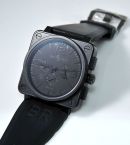 Bell & Ross, 46mm BR01-94 "Aviation Phantom Chronograph" auto/date Limited Edition of 500pcs in Black carbon steel
