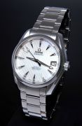 Omega 38.5mm Seamaster Aqua Terra 150m Co-Axial Chronometer 231.10.39.21.55.001 auto/date in Steel with pearl dial and diamonds