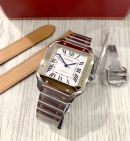 *NEW* Cartier, medium model W2SA00007 "Santos de Cartier" automatic in 18KYG & Steel