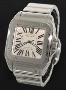 Cartier, gents 38mm "Santos 100" automatic Ref.W200737G2656 in Steel with bracelet