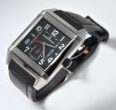 Jaeger LeCoultre, 35mm "Reverso Squadra Hometime" Black Ref.Q700868P auto/date dual-time in Steel