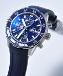 IWC 44mm Aquatimer Chronograph Ref.3767-11 automatic day-date Blue in Steel