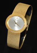 Rolex Circa 1970s Unisex Cellini Oval manual winding in 18KYG with bark finish