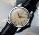 Omega, 32mm Circa 1956 Seamaster manual winding in-direct center seconds original dial in Steel
