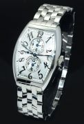 Franck Muller, 32 x 44mm "MasterBanker" 3 time zones Ref.5850MB auto/date in Steel