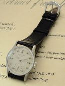 Patek Philippe C.1951 30mm Ref.96 Calatrava manual winding with diamonds dial in Platinum