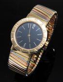 Bvlgari 30mm "Bulgari-Bulgari Tubogas" Ref.BB30 2T in 18K yellow, pink & white gold