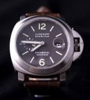 Panerai, 44mm Pam240 Brown dial "Luminor Marina" Chronometer auto/date in Titanium