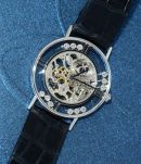 Chopard 33mm Happy Diamonds Skeleton Ref.21/1032/6 manual winding engraved movement in 18KWG