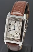 2005 Jaeger LeCoultre, Ref.Q3008420 "Reverso Grande Date" 8-days Power reserve Manual winding with glass back in Steel B&P