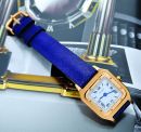 Cartier, Lady's Ultra-thin "Santos Dumont" mech manual winding in 18KYG