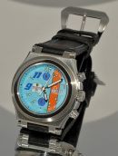 Anonimo, 44mm "Dino Zei Nemo Chronograph for Porsche Club" Ref.11000 Limited Edition of 100pcs Gulf Oil Racing colors in Steel