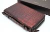 Gucci Crocodile travel document case in dark brown leather Style# 269883 EU2N2208