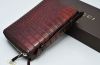 Gucci Crocodile travel document case in dark brown leather Style# 269883 EU2N2208