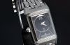 Jaeger LeCoultre, lady's "Reverso Duetto Classique" Ref.Q2568102 in Steel with diamonds