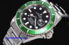 Rolex 40mm Oyster Perpetual Date Kermit 50th anniversary "Green Bezel Submariner 300m" Ref.16610T Chronometer in Steel