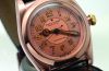 Rare Rolex Circa 1945, Ref.3696 32mm Oyster Perpetual Chronometer Self-winding "Bubble-back" Tropical in 9KRG 3pc case