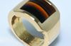 Cartier 18CT 750 heavy Yellow Gold ring with Tiger's eye semi precious stone
