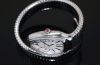 2014 Bvlgari lady's Serpenti Tubogas watch SP35S silver opaline dial in stainless steel with Diamonds and bracelet. B&P