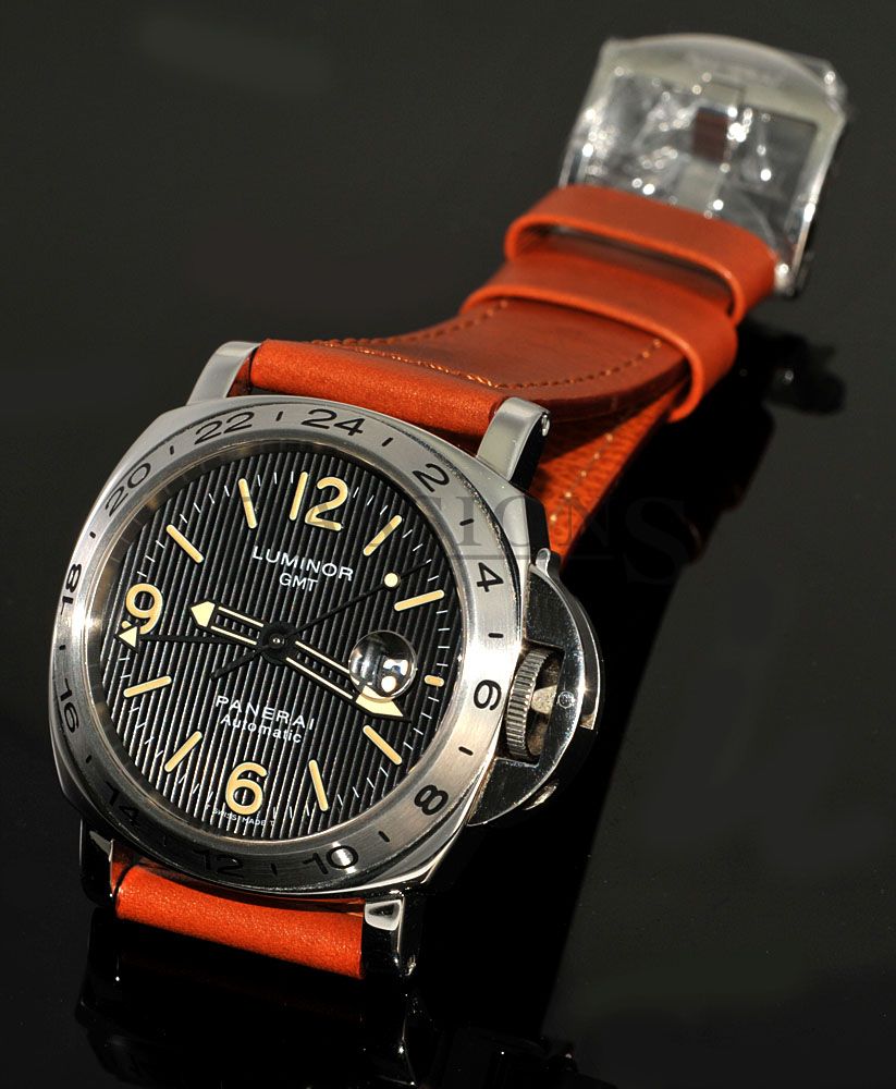 Panerai 44mm Pam29 Luminor GMT A series Tritium dial auto date Ocean Chronometer in steel Passions Watch Exchange Singapore s Premier Pre owned Watch Dealer