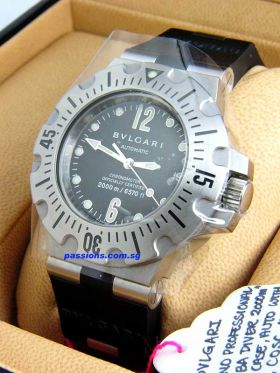 Bvlgari "Scuba Diver 2000m" in Steel  