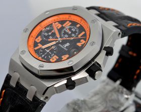 Audemars Piguet, "Royal Oak, Offshore chronograph Volcano" in steel