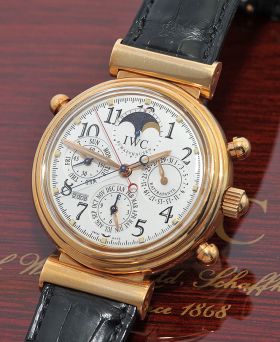 IWC 42mm "DaVinci Rattrapante Chronograph" in 18K Rose Gold