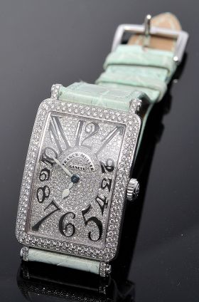 Franck Muller lady's "Long Island" in 18KWG with diamonds