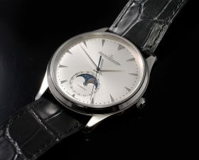 Jaeger LeCoultre, 39mm "Master Ultra Thin Moon 39" auto/date in Steel