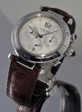 Cartier, 38mm "Pasha Chronograph" auto/date Ref.W31030H3 in Steel