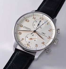 IWC, 41mm Ref.3714-45 "Portuguese Chronograph" automatic in Steel