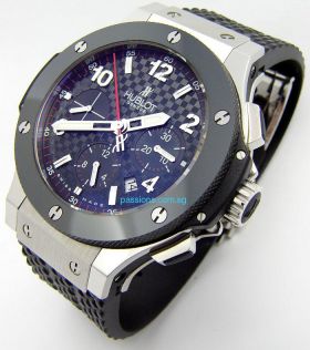 Hublot "Big-Bang" Chronograph in Black ceramic & steel