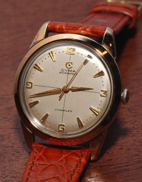 Cyma "CymaFlex" vintage watch in steel & gold