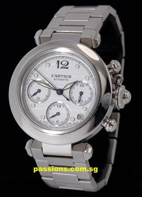 Cartier "Pasha C, Chronograph" in Steel