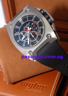 Wyler, "Geneve Concept Chronograph" in Steel, titanium & carbon