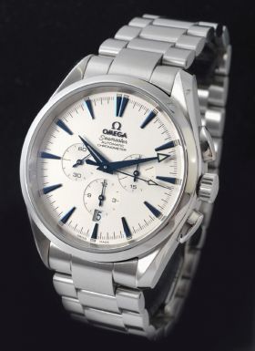 Omega 42mm "Seamaster Aqua Terra" Chronograph in Steel