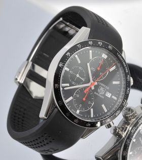 Tag Heuer, 42mm "Carrera" Chronograph in Steel